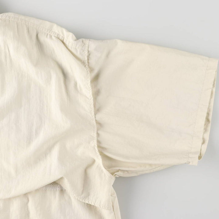Columbia Button-down Short Sleeve Fishing Shirt, Men's XL Nylon ivory Vintage Second Hand