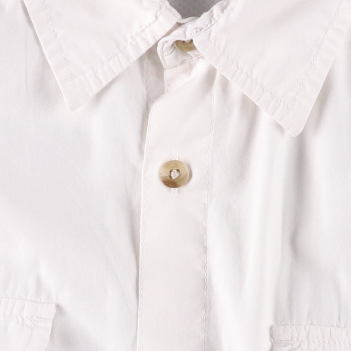 Columbia Button-down Short Sleeve Fishing Shirt, Men's Size L cotton white type Vintage Second Hand