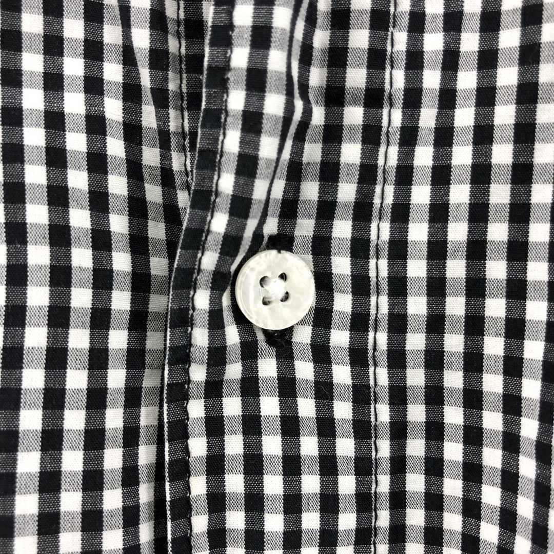 Columbia PFG Gingham Check Button-Down Short Sleeve Fishing Shirt, Men's XL cotton black type Vintage Second Hand