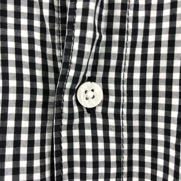 Columbia PFG Gingham Check Button-Down Short Sleeve Fishing Shirt, Men's XL cotton black type Vintage Second Hand