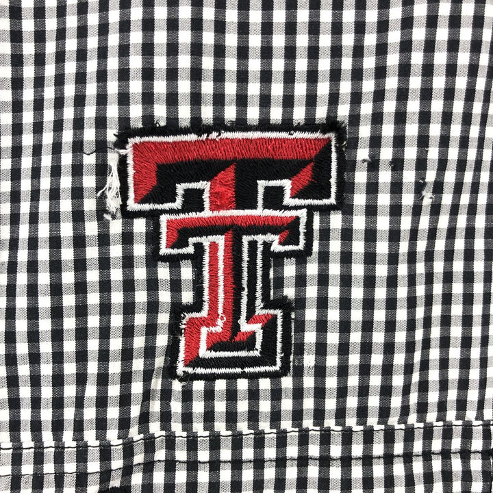 Columbia PFG Gingham Check Button-Down Short Sleeve Fishing Shirt, Men's XL cotton black type Vintage Second Hand