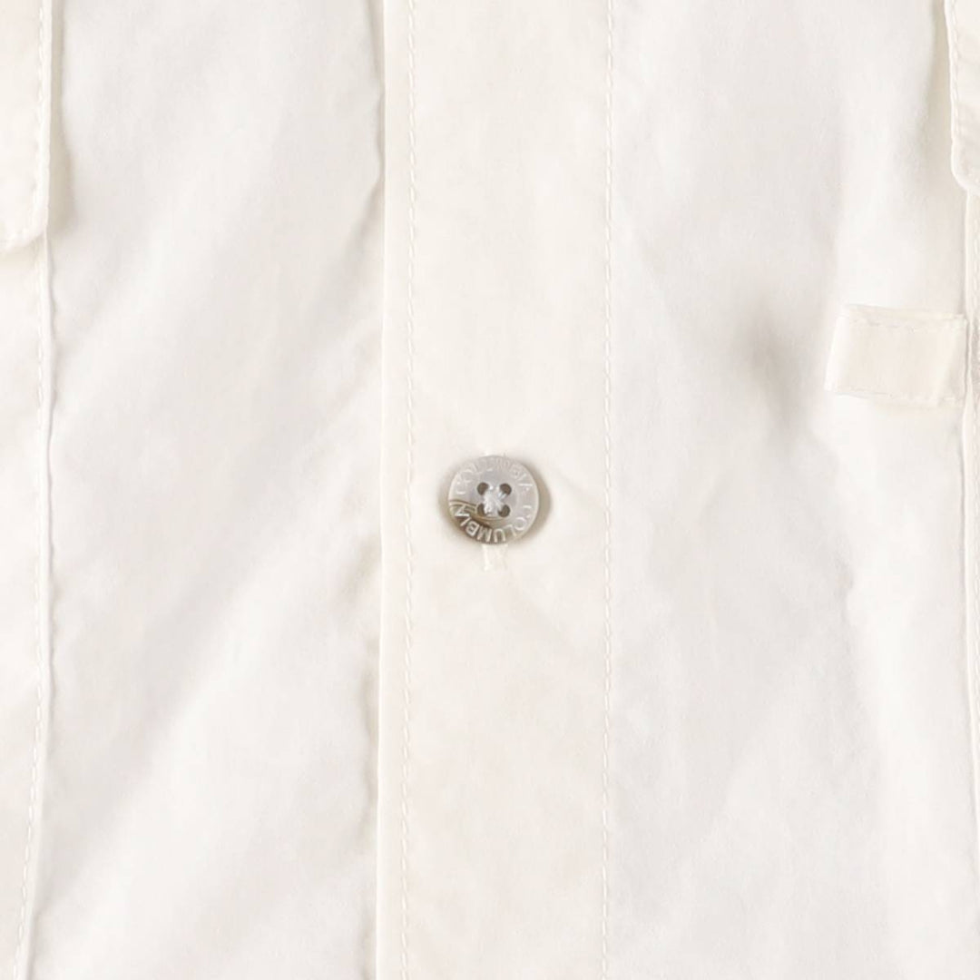 Columbia PFG OMNI-SHADE Button-down Short Sleeve Fishing Shirt, Men's XL Nylon white type Vintage Second Hand