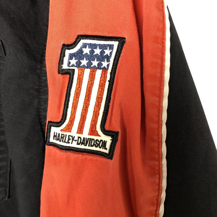 00'S Harley-Davidson Hidden Button-Down Long Sleeve Work Shirt, Men's Size XL cotton black type Vintage Second Hand