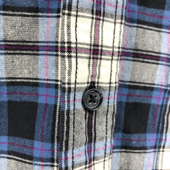 Carhartt Check Pattern Long Sleeve Work Shirt, Men's XL cotton blue type Vintage Second Hand
