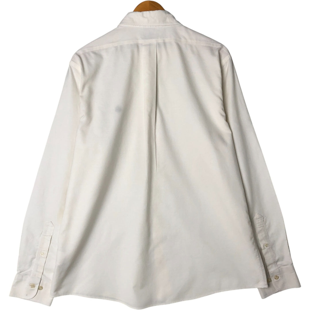 Brooks Brothers 1818 REGENT FIT long sleeve button down shirt, men's size L Supima Cotton white type Vintage Second Hand