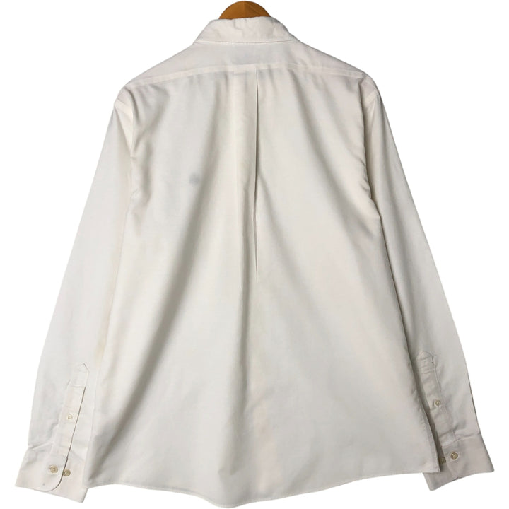 Brooks Brothers 1818 REGENT FIT long sleeve button down shirt, men's size L Supima Cotton white type Vintage Second Hand