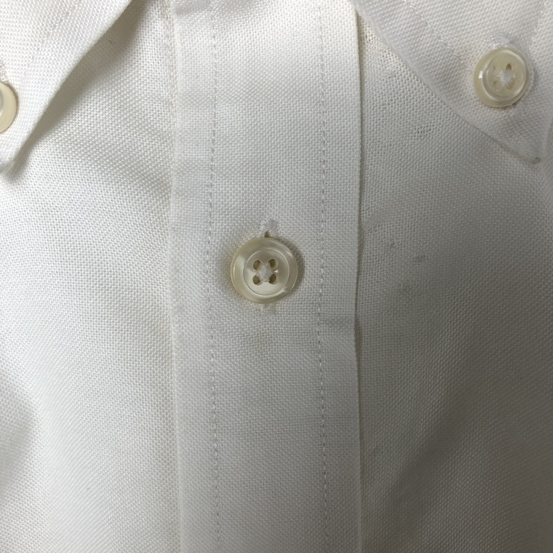 Brooks Brothers 1818 REGENT FIT long sleeve button down shirt, men's size L Supima Cotton white type Vintage Second Hand