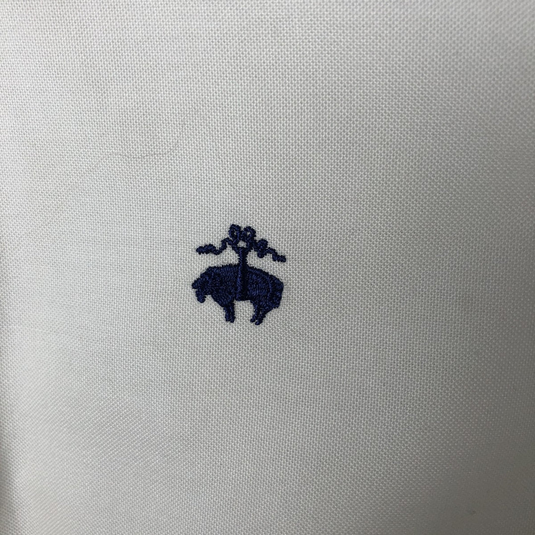 Brooks Brothers 1818 REGENT FIT long sleeve button down shirt, men's size L Supima Cotton white type Vintage Second Hand