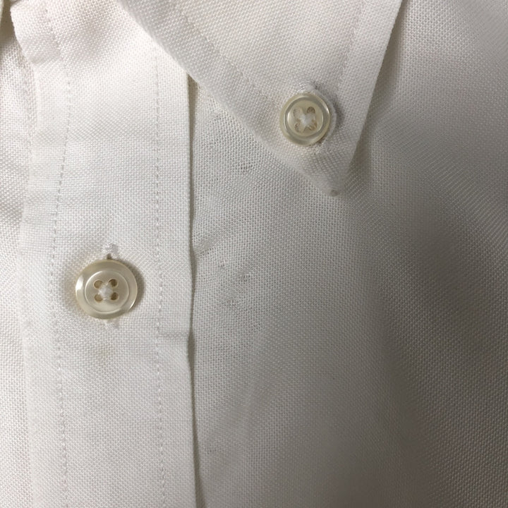 Brooks Brothers 1818 REGENT FIT long sleeve button down shirt, men's size L Supima Cotton white type Vintage Second Hand