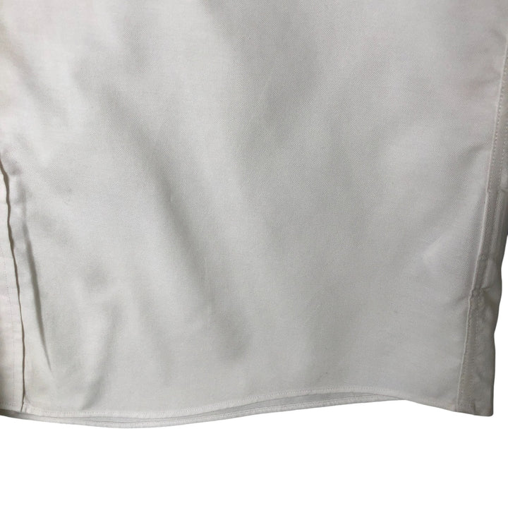 Brooks Brothers 1818 REGENT FIT long sleeve button down shirt, men's size L Supima Cotton white type Vintage Second Hand