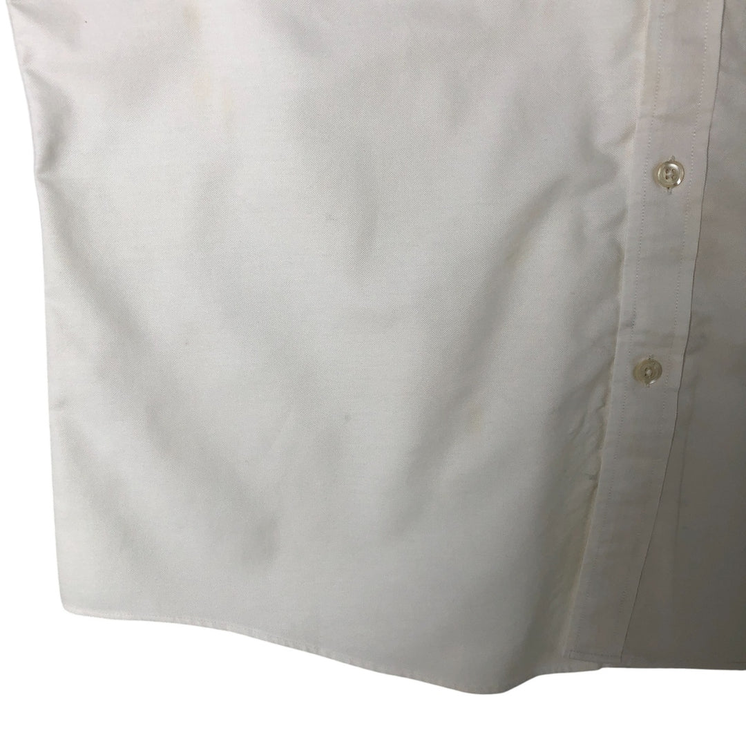 Brooks Brothers 1818 REGENT FIT long sleeve button down shirt, men's size L Supima Cotton white type Vintage Second Hand