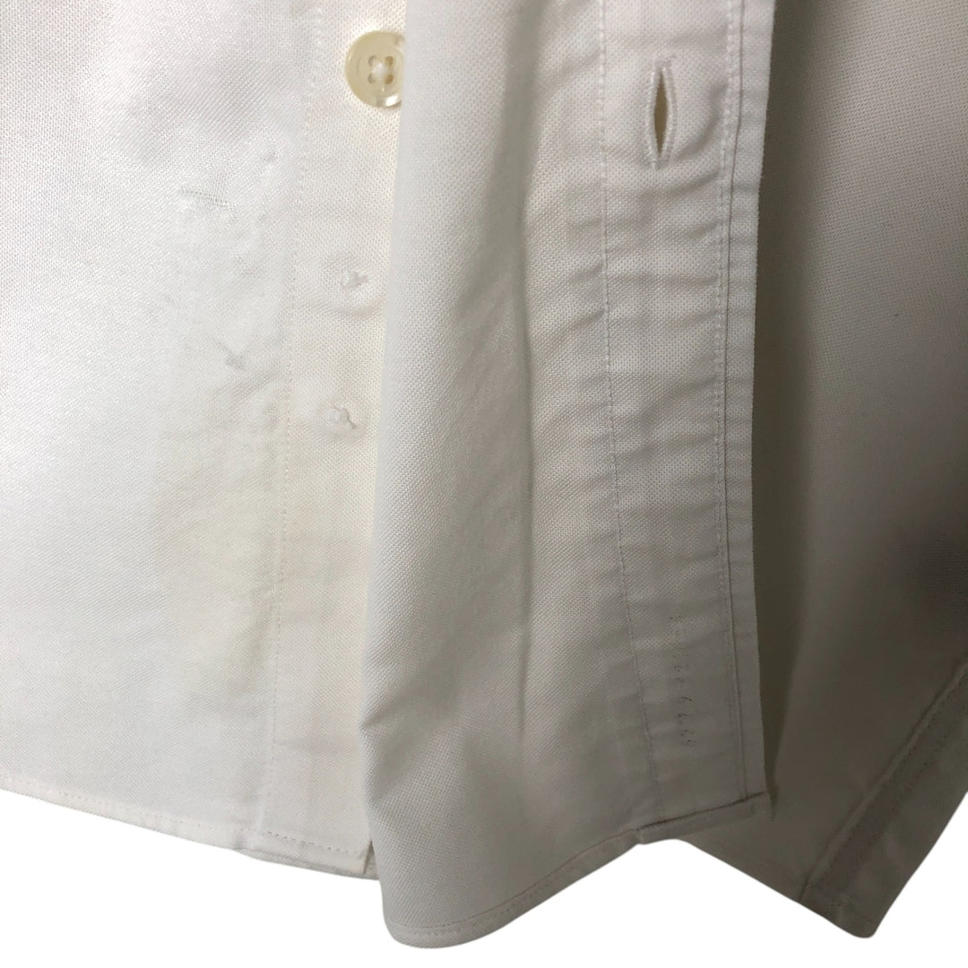 Brooks Brothers 1818 REGENT FIT long sleeve button down shirt, men's size L Supima Cotton white type Vintage Second Hand
