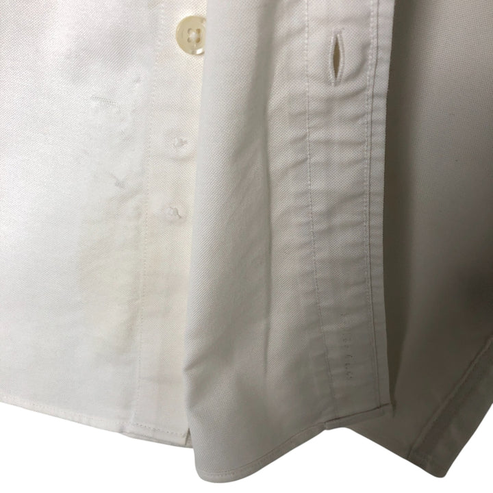 Brooks Brothers 1818 REGENT FIT long sleeve button down shirt, men's size L Supima Cotton white type Vintage Second Hand