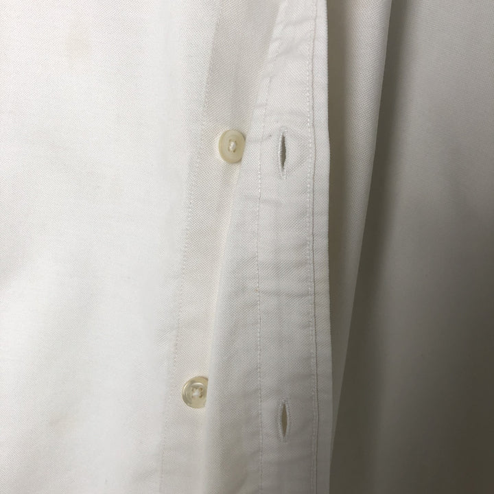 Brooks Brothers 1818 REGENT FIT long sleeve button down shirt, men's size L Supima Cotton white type Vintage Second Hand