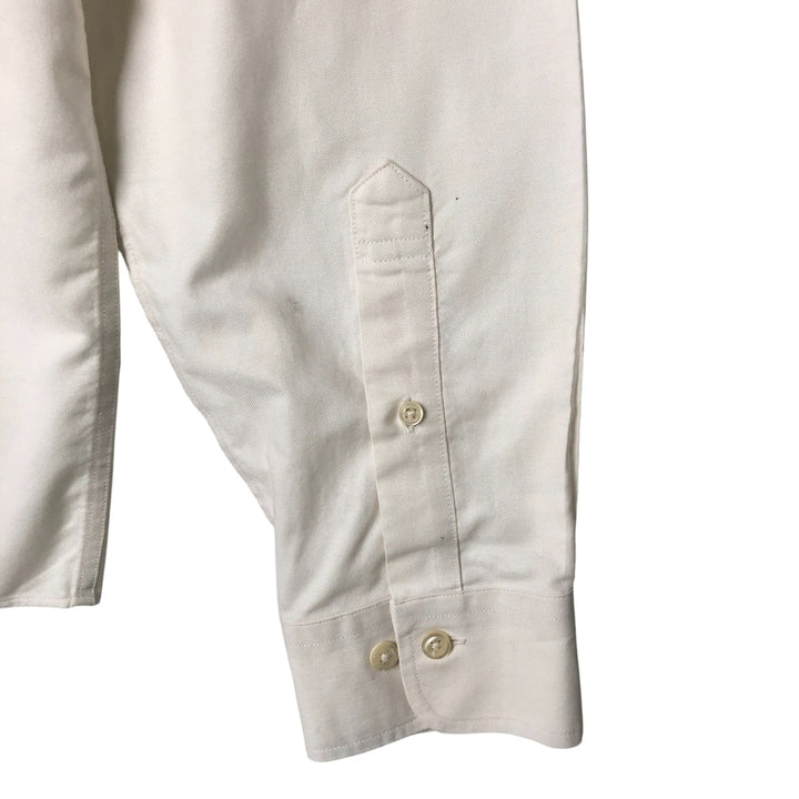Brooks Brothers 1818 REGENT FIT long sleeve button down shirt, men's size L Supima Cotton white type Vintage Second Hand