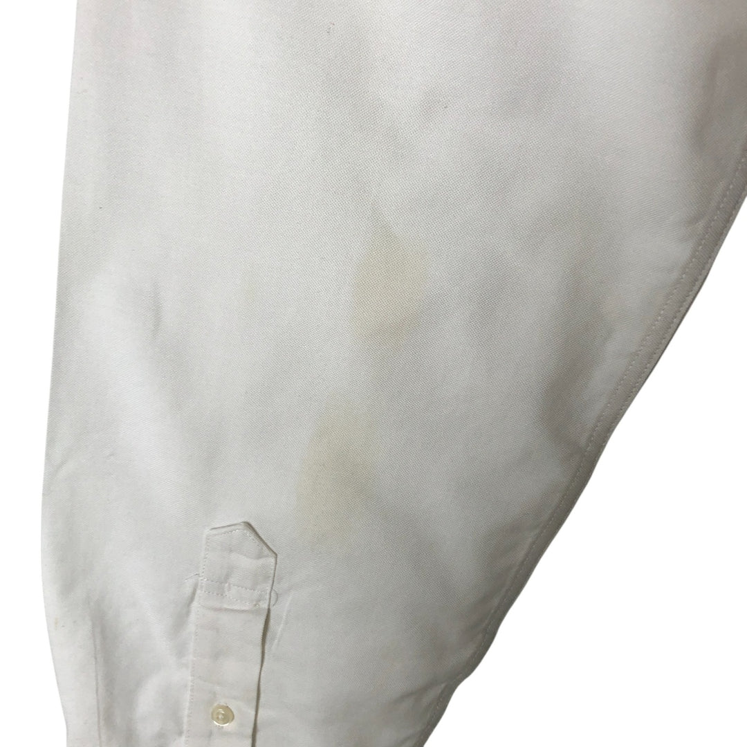 Brooks Brothers 1818 REGENT FIT long sleeve button down shirt, men's size L Supima Cotton white type Vintage Second Hand