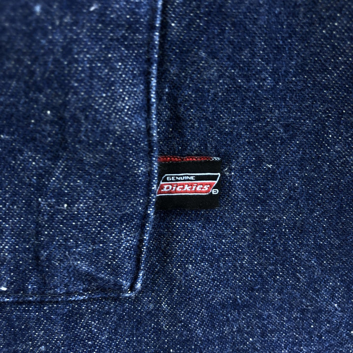 Dickies Bat Dye Long Sleeve Button Down Denim Shirt Men's XL cotton navy blue type Vintage Second Hand