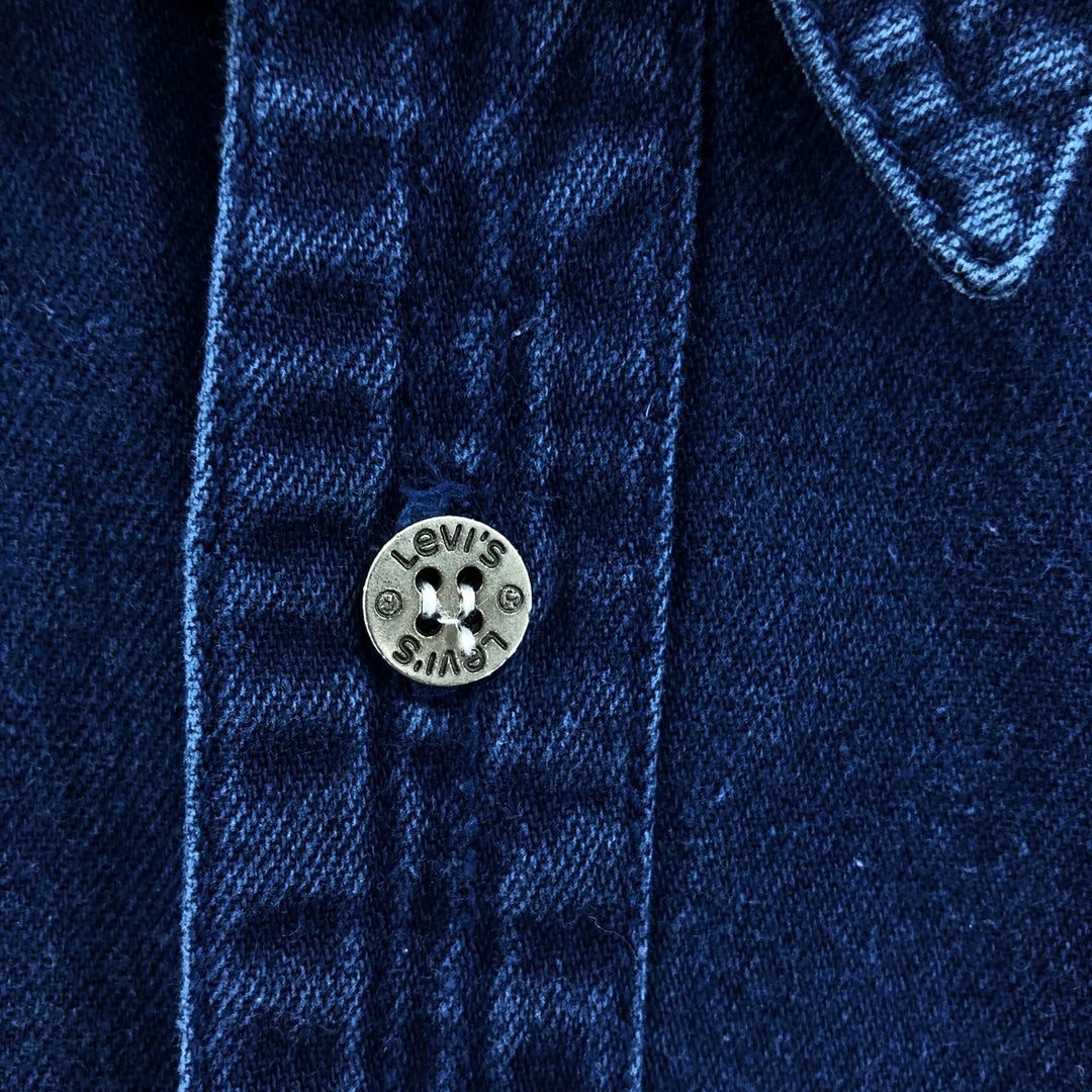 90'S Levi's Long Sleeve Denim Shirt, Men's XL, Vintage cotton blue type Vintage Second Hand