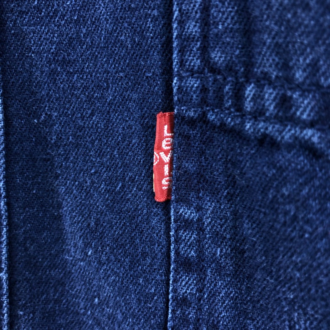 90'S Levi's Long Sleeve Denim Shirt, Men's XL, Vintage cotton blue type Vintage Second Hand
