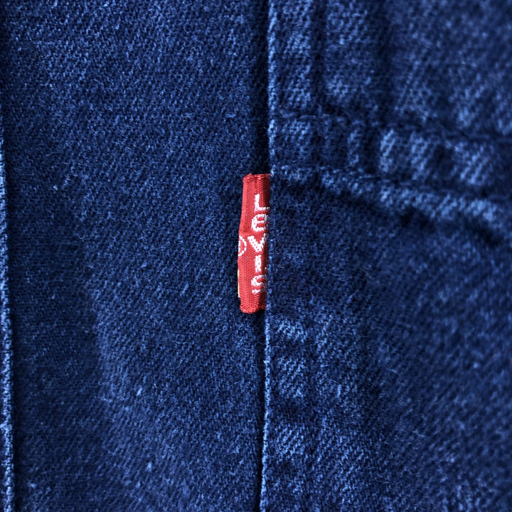 90'S Levi's Long Sleeve Denim Shirt, Men's XL, Vintage cotton blue type Vintage Second Hand