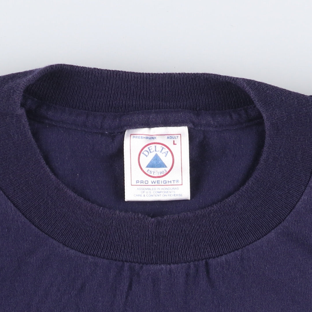 00'S Delta MLB New York Yankees MLB New York Mets SUBWAY SERIES Sports Print T-Shirt Men's L size cotton navy blue type Vintage Second Hand