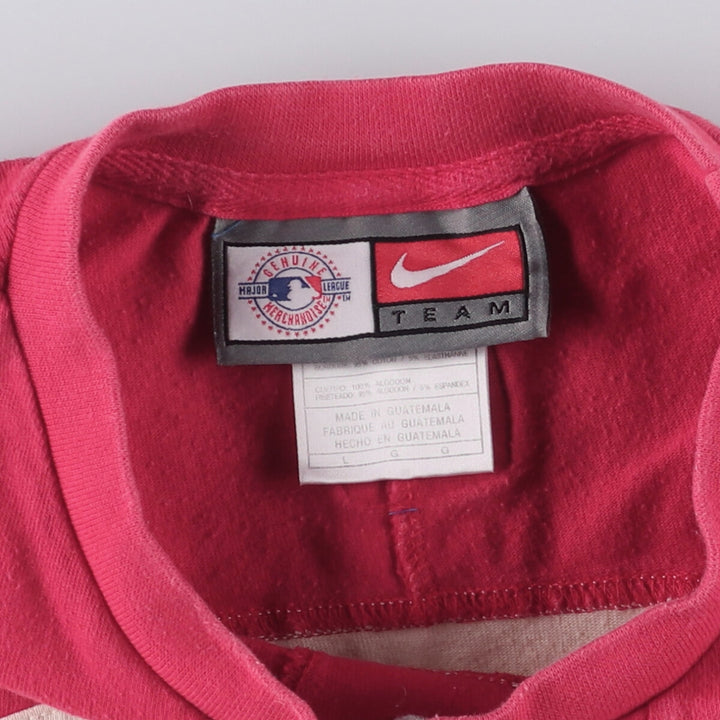 Nike NIKE TEAM MLB Philadelphia Phillies Two-tone Sports Print T-shirt Men's L size cotton red type Vintage Second Hand