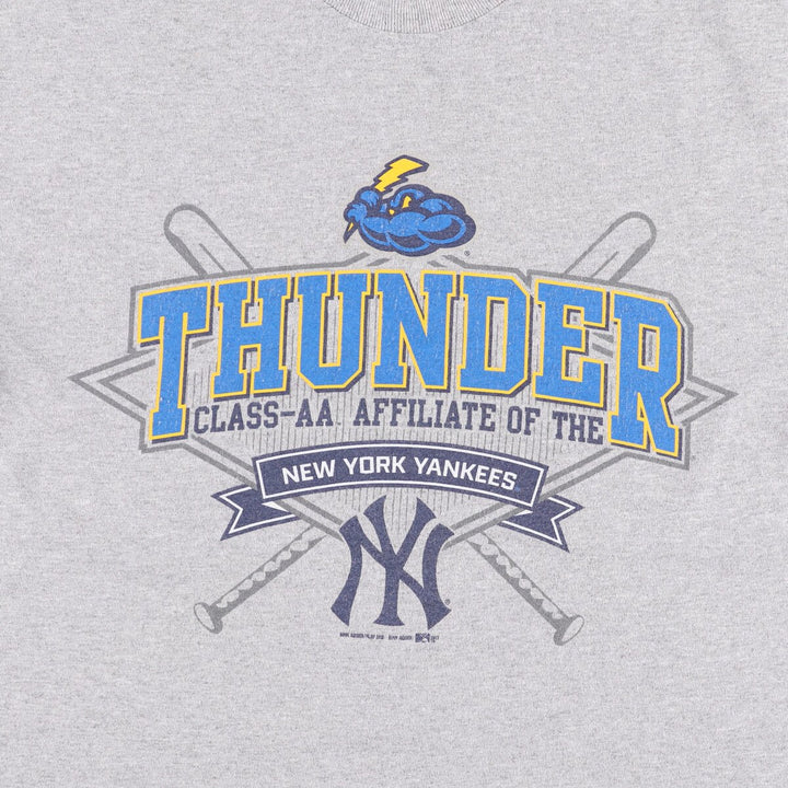 00'S Gildan MLB New York Yankees Sports Print T-Shirt Men's M cotton gray type Vintage Second Hand
