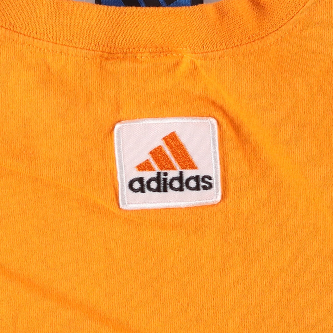 00'S adidas One Point Logo T-shirt Men's L size unknown orange type Vintage Second Hand