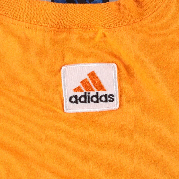 00'S adidas One Point Logo T-shirt Men's L size unknown orange type Vintage Second Hand