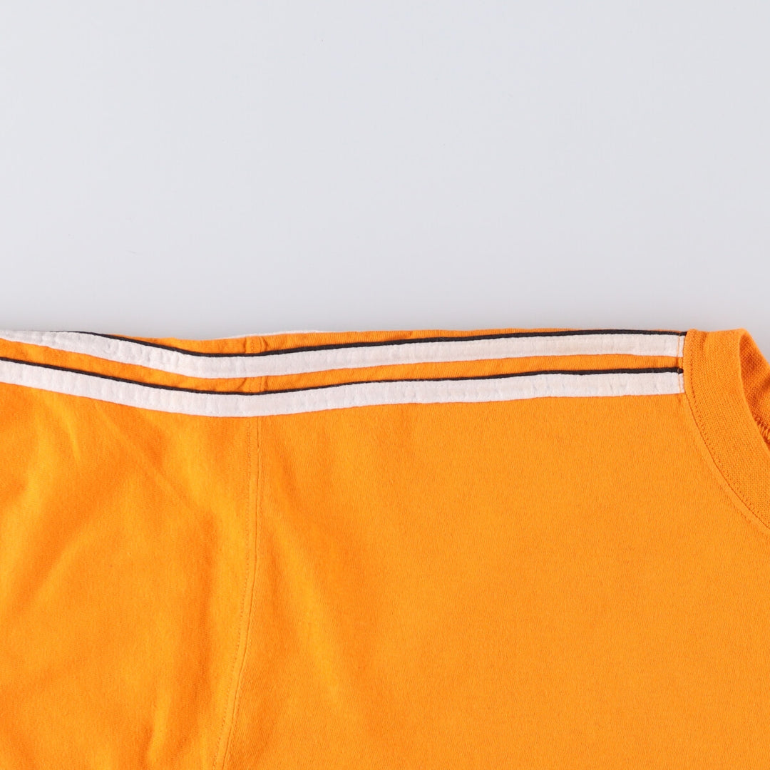 00'S adidas One Point Logo T-shirt Men's L size unknown orange type Vintage Second Hand