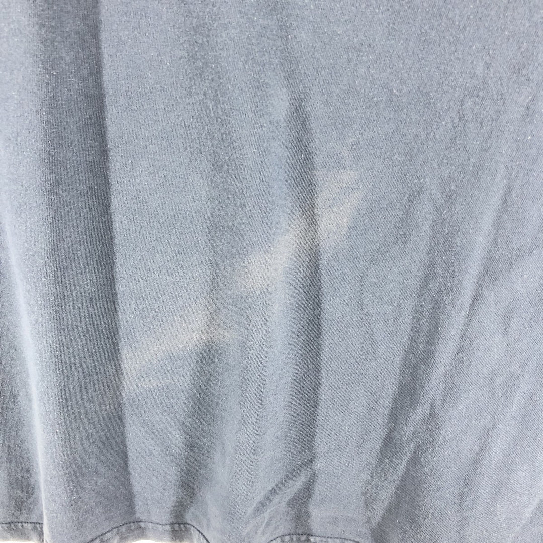 Harley-Davidson Henley neck long T-shirt, men's XL size unclear navy blue type Vintage Second Hand