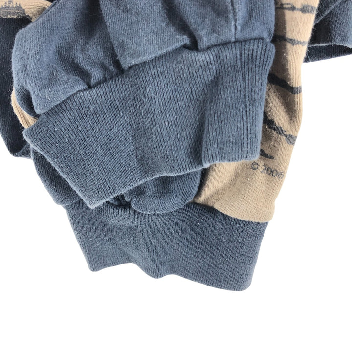 Harley-Davidson Henley neck long T-shirt, men's XL size unclear navy blue type Vintage Second Hand