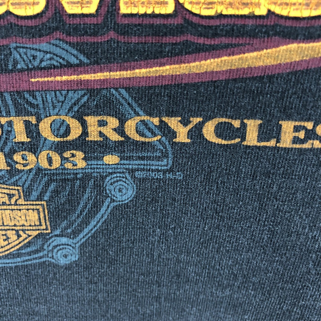 00'S Harley-Davidson Long Sleeve T-Shirt, Men's XL Size cotton black type Vintage Second Hand