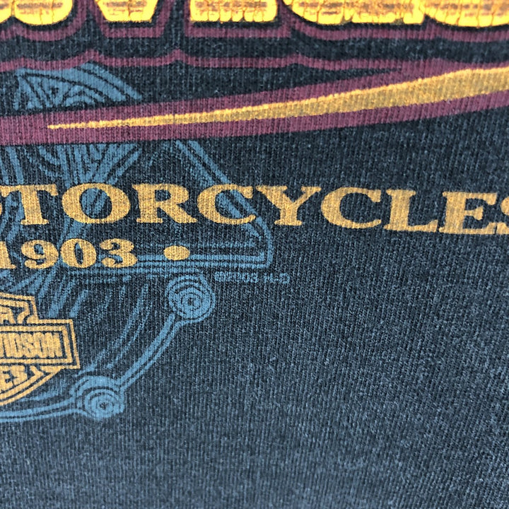 00'S Harley-Davidson Long Sleeve T-Shirt, Men's XL Size cotton black type Vintage Second Hand