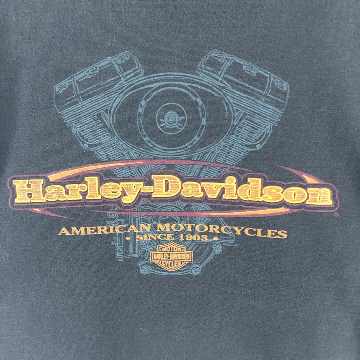 00'S Harley-Davidson Long Sleeve T-Shirt, Men's XL Size cotton black type Vintage Second Hand