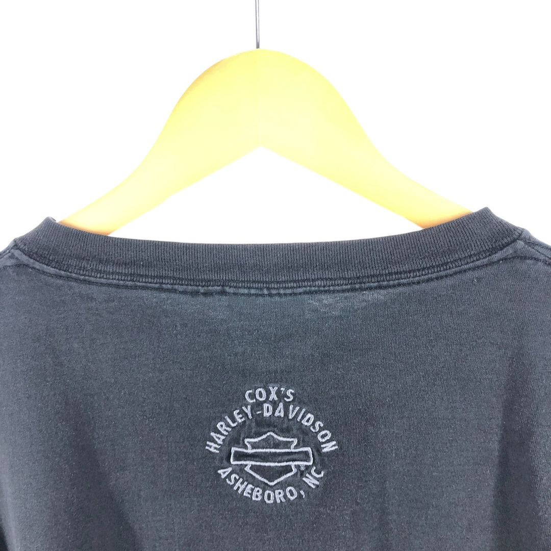 00'S Harley-Davidson Long Sleeve T-Shirt, Men's XL Size cotton black type Vintage Second Hand