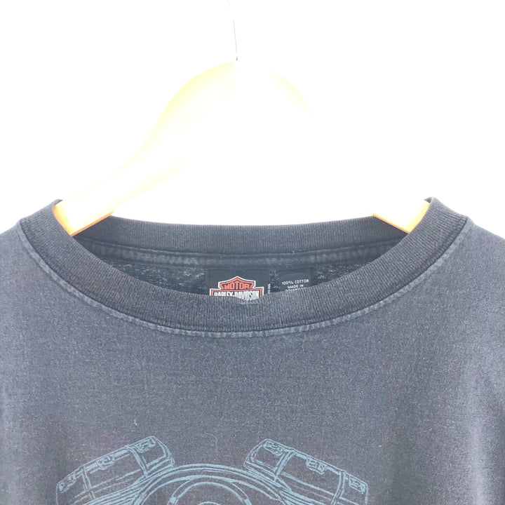 00'S Harley-Davidson Long Sleeve T-Shirt, Men's XL Size cotton black type Vintage Second Hand