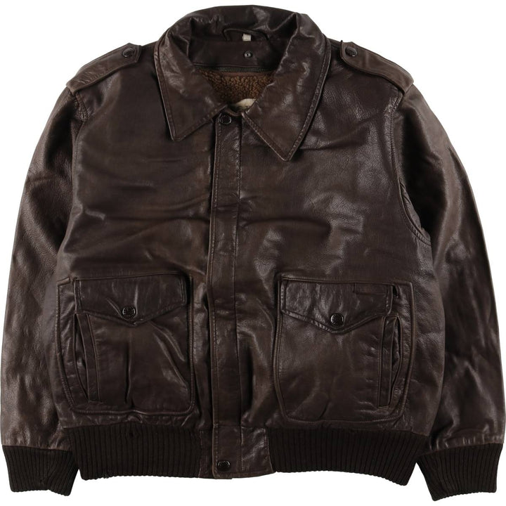 SCKOTT A-2 Leather Flight Jacket, Men's Size M unclear brown type Vintage Second Hand