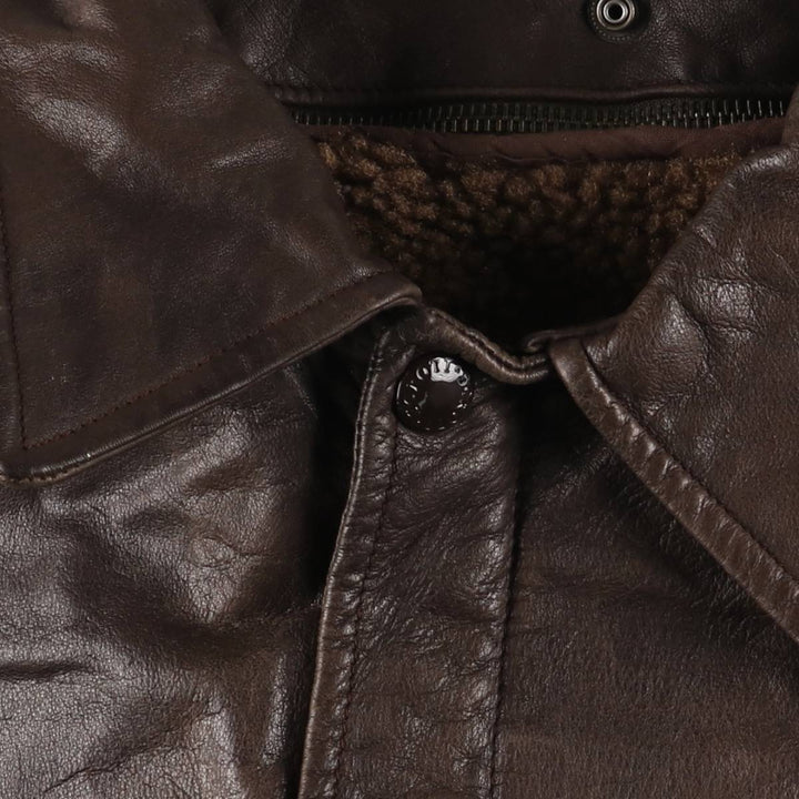 SCKOTT A-2 Leather Flight Jacket, Men's Size M unclear brown type Vintage Second Hand