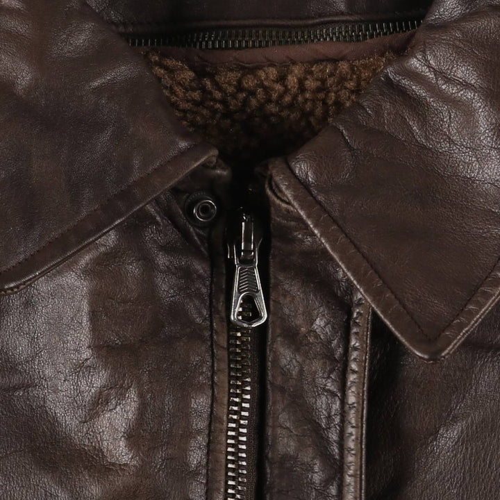 SCKOTT A-2 Leather Flight Jacket, Men's Size M unclear brown type Vintage Second Hand