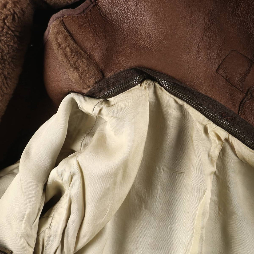 SCKOTT A-2 Leather Flight Jacket, Men's Size M unclear brown type Vintage Second Hand