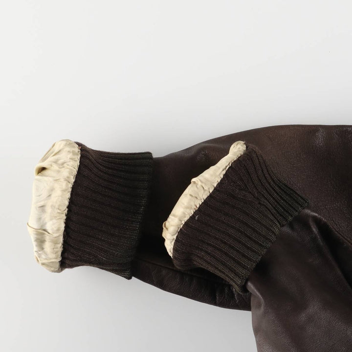 SCKOTT A-2 Leather Flight Jacket, Men's Size M unclear brown type Vintage Second Hand