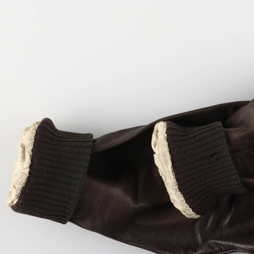 SCKOTT A-2 Leather Flight Jacket, Men's Size M unclear brown type Vintage Second Hand