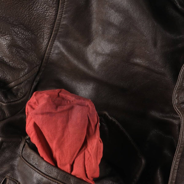 SCKOTT A-2 Leather Flight Jacket, Men's Size M unclear brown type Vintage Second Hand