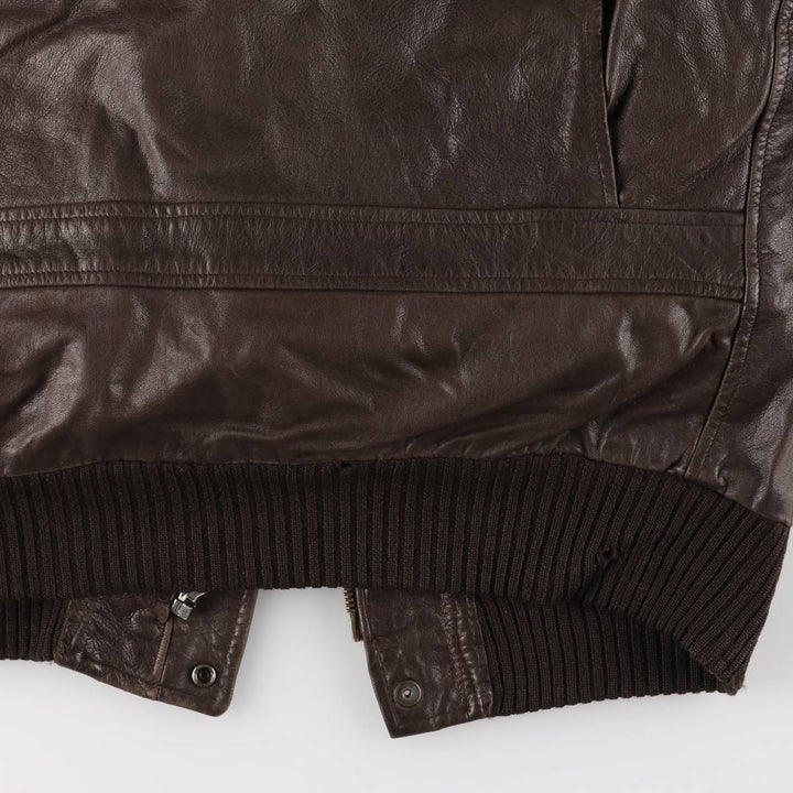SCKOTT A-2 Leather Flight Jacket, Men's Size M unclear brown type Vintage Second Hand