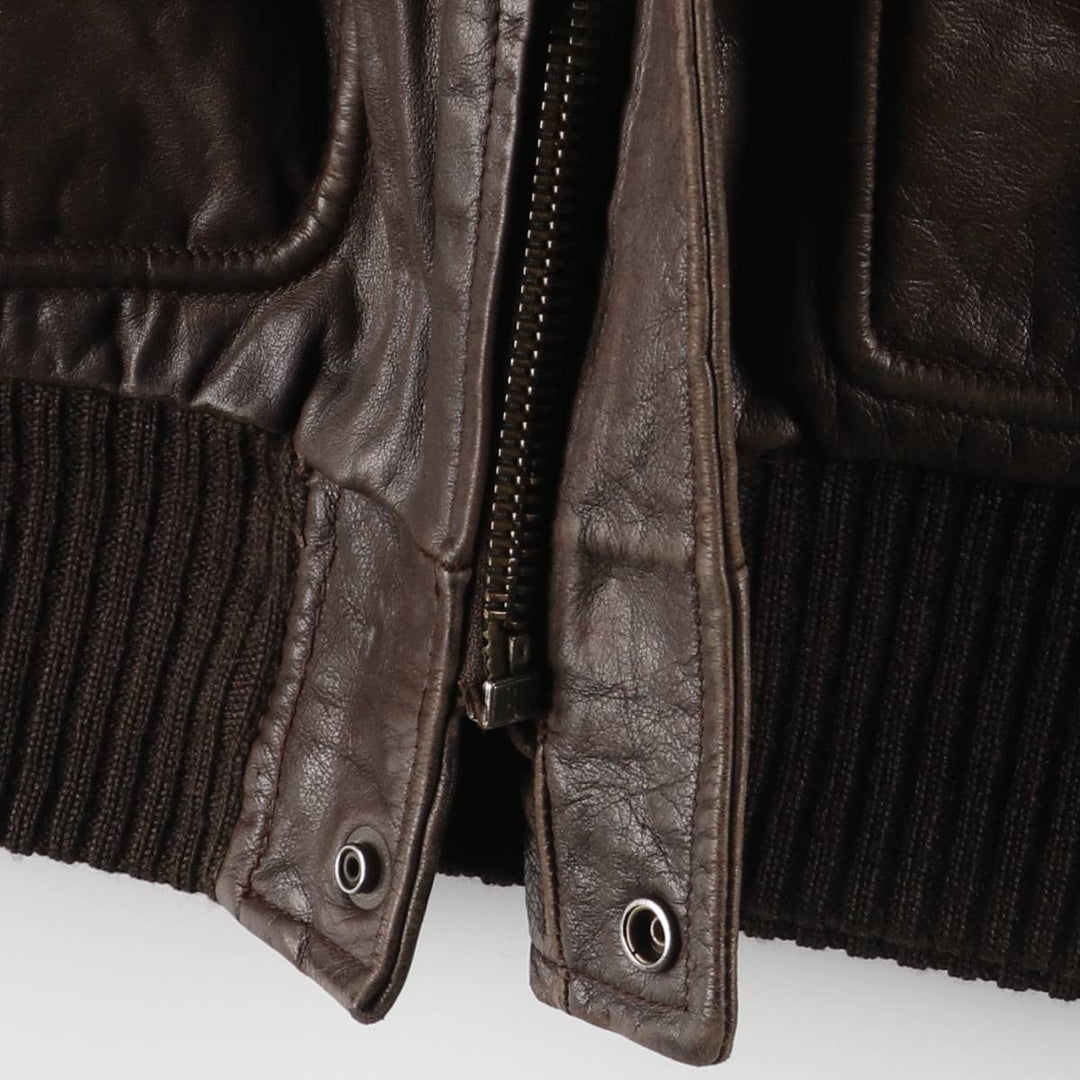 SCKOTT A-2 Leather Flight Jacket, Men's Size M unclear brown type Vintage Second Hand