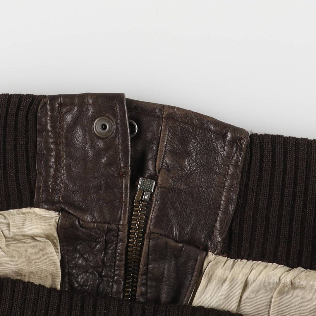 SCKOTT A-2 Leather Flight Jacket, Men's Size M unclear brown type Vintage Second Hand
