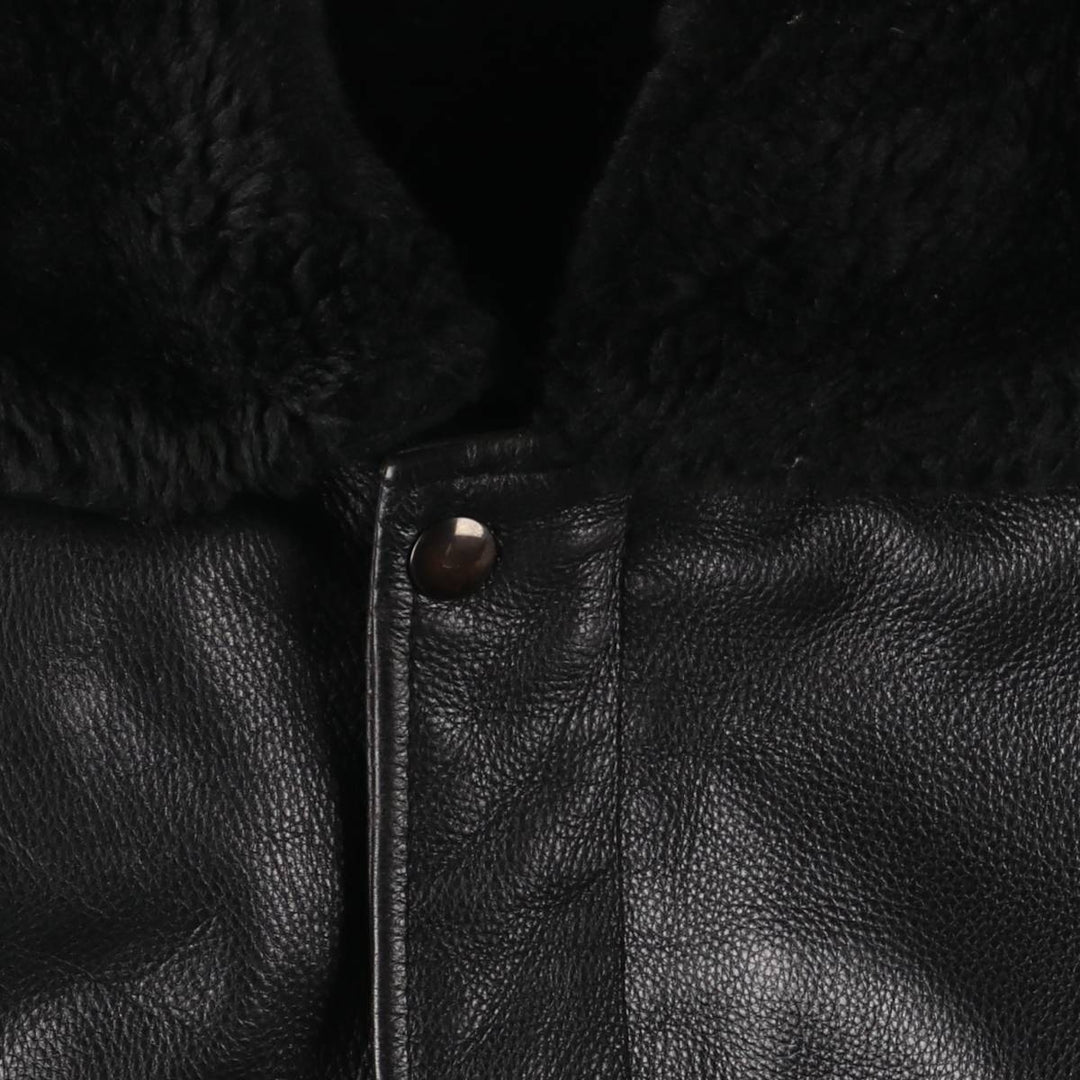 G-1 Type Leather Flight Jacket, Men's XL genuine leather black type Vintage Second Hand