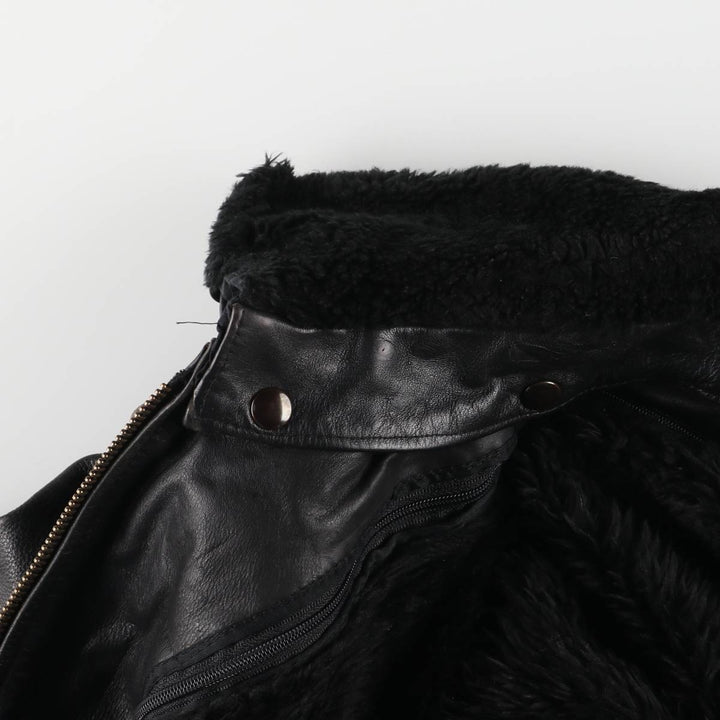 G-1 Type Leather Flight Jacket, Men's XL genuine leather black type Vintage Second Hand