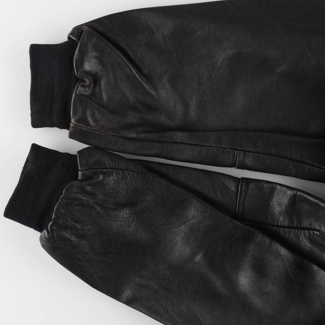 G-1 Type Leather Flight Jacket, Men's XL genuine leather black type Vintage Second Hand